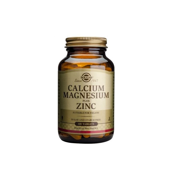 Solgar Calcium Magnesium Plus Zinc 100 Tablets