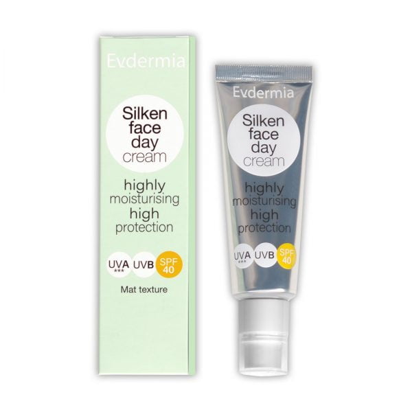 Evdermia Silken Face Day Cream UVA UVB SPF40 Mat Texture 50ml