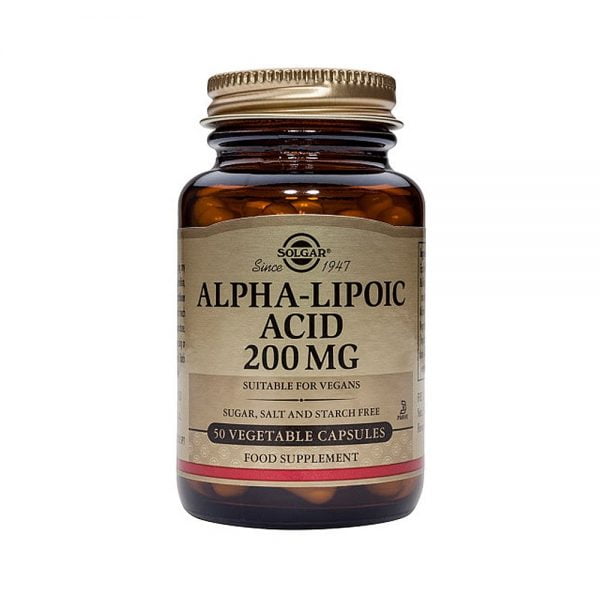 Solgar Alpha-Lipoic Acid 200mg 50 Vegetable Capsules