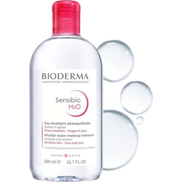 Bioderma Sensibio H2O Micellar Water - Makeup Remover - Face Cleanser for Sensitive Skin 500ml