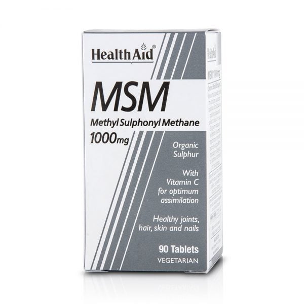 Health Aid MSM 1000mg 90 Vegetarian Tablets