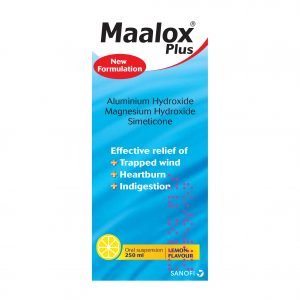 Maalox Plus (114+200+25)mg/5ml Lemon Flavour 250ml