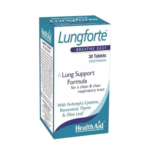 Health Aid Lungforte 30 Vegetarian Tablets