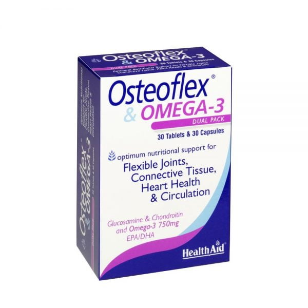 Health Aid Osteoflex & Omega-3 Dual Pack 30 Tablets & 30 Capsules