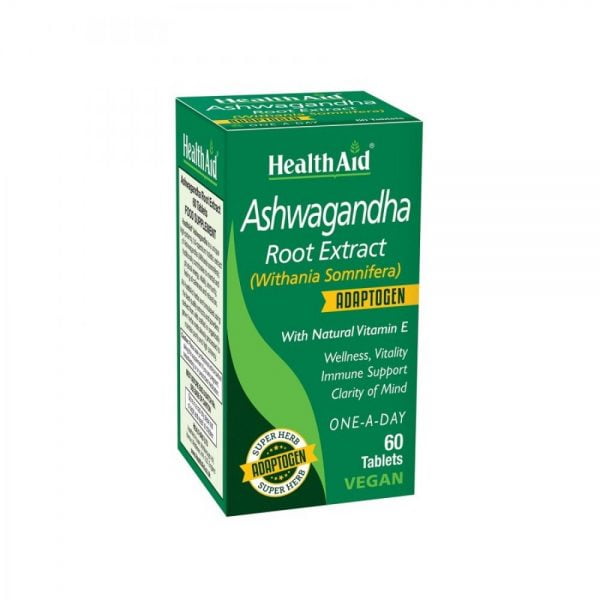 Health Aid Ashwagandha Root Extract 60 Vegan Tablets
