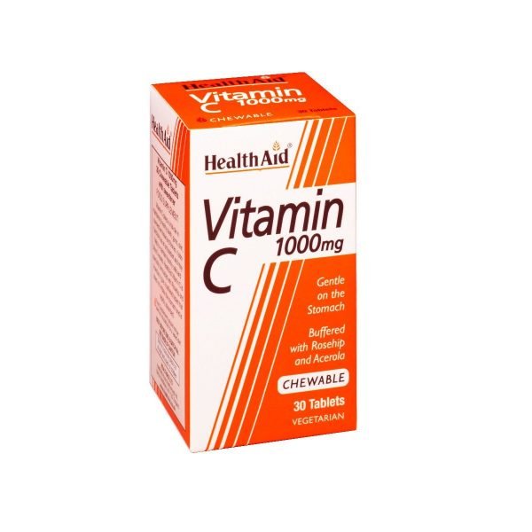 Health Aid Vitamin C 1000mg Chewable 30 Vegetarian Tablets