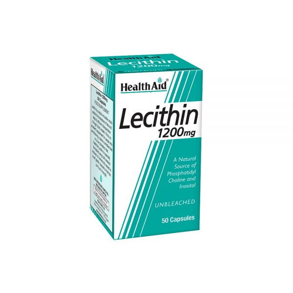 Health Aid Lecithin 1200mg Unbleached 50 Capsules