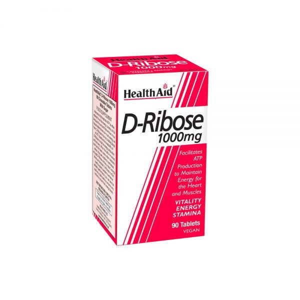 Health Aid D-Ribose 1000mg 90 Vegan Tablets