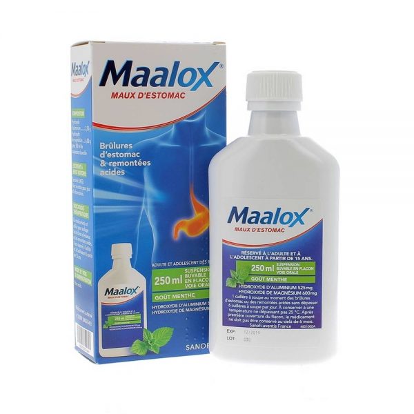 Maalox (114+200)mg/5ml Spearmint Flavour 250ml
