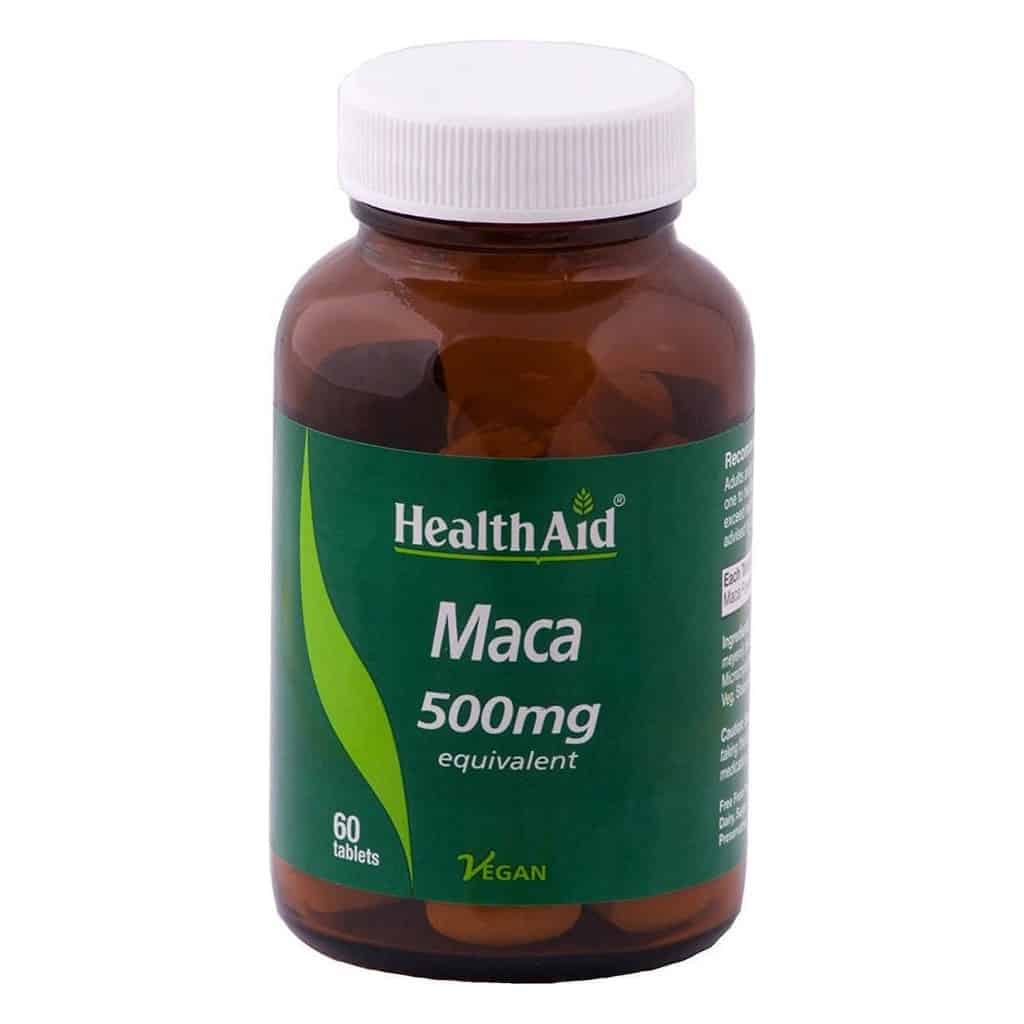 Health Aid Maca 500mg Equivalent 60 Vegan Tablets