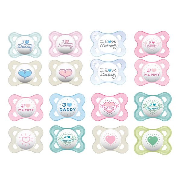 MAM I Love Mummy & Daddy Silicone Pacifier 0-6 Months 2Pcs