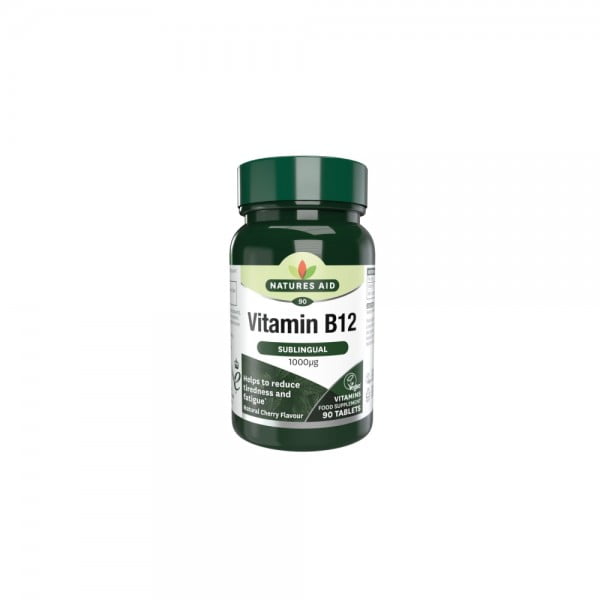 Natures Aid Vitamin B12 Sublingual Tablets 1000μg 90 Tablets