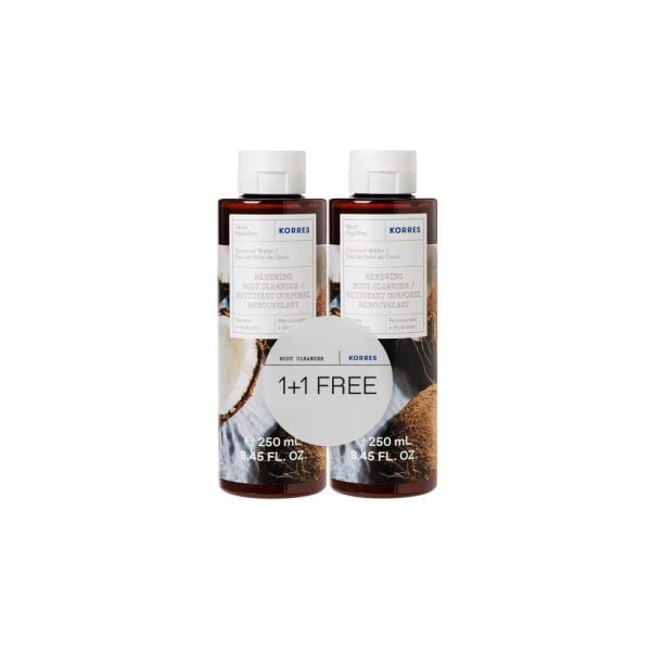 Korres Coconut Water Shower Gel 250ml 1+1 Free