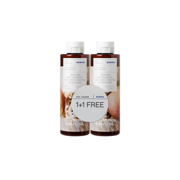 Korres Peach Blossom Showergel 250ml 1+1 Free