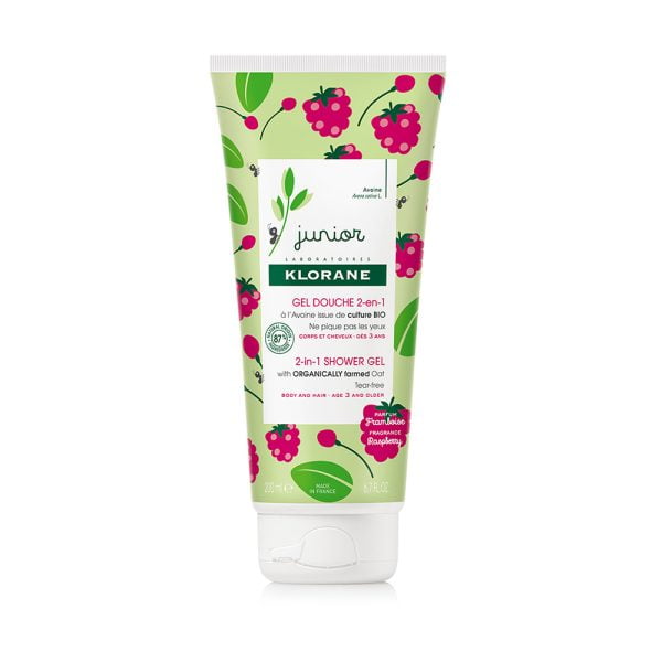 Klorane Junior 2-In-1 Shower Gel Raspberry 200ml