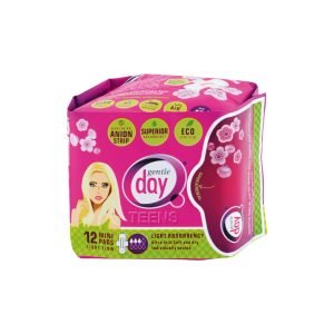 Gentle Day Hypoallergenic Pads With Far-IR Anion Strip Light Flow Mini Pad 12Pcs