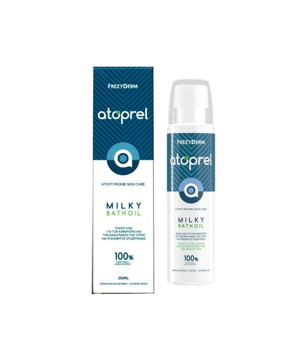 Frezyderm Atoprel Milky Bath Oil Special Oil For Cleansing And Relipidification Of Dry And Sensitive Skin 250ml