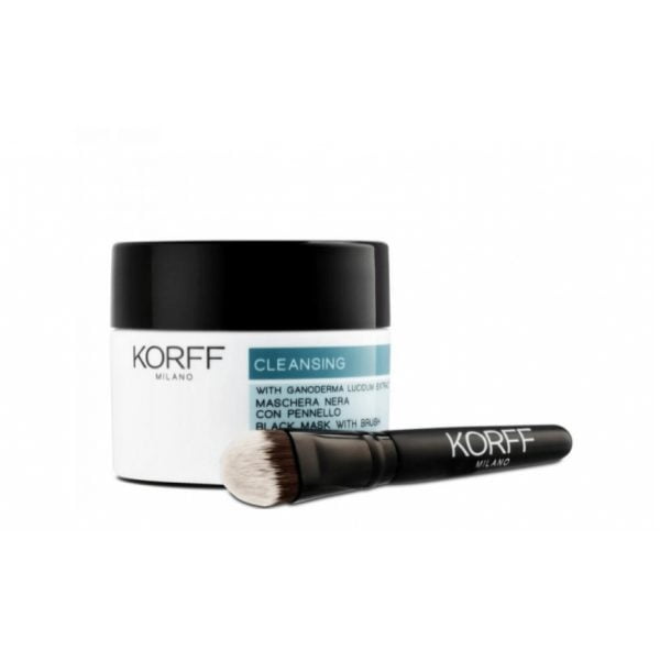 Korff Cleansing And Moisturization Nourishing Black Mask With Brush 75ml