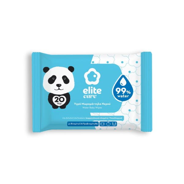 Elite Care Water Baby Wipes 20 Wipes