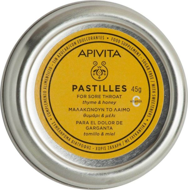 Apivita Pastilles Θυμάρι & Μέλι Μαλακώνουν Τον Λαιμό 45 gr