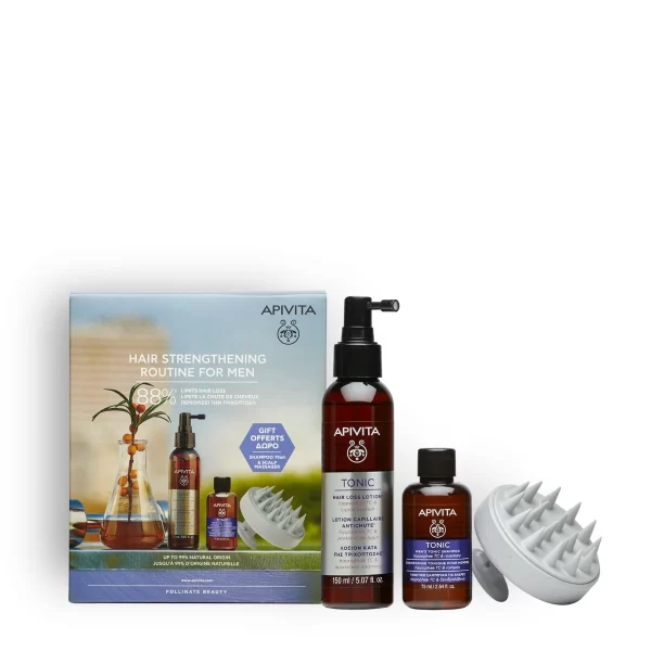Apivita Hair Strengthening Routine For Men