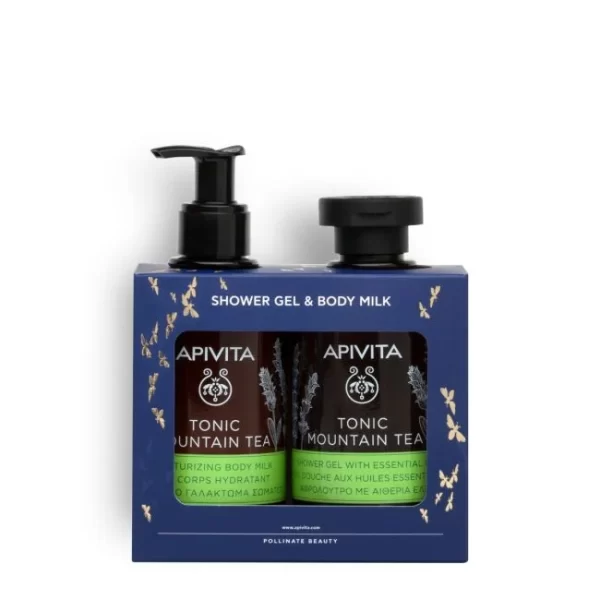 Apivita Mountain Tea Shower Gel & Body Milk