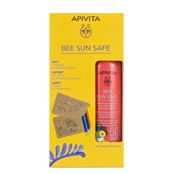 Apivita Bee Sun Safe Hydra Sun Kids Lotion SPF50 200ml + GIFT Puzzles & Colored Pencils