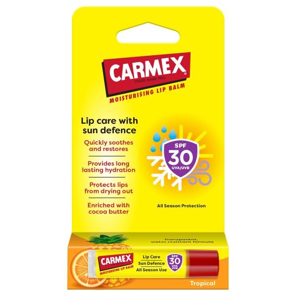 Carmex Tropical Moisturizing All Season Lip Balm Stick SPF30 4.25g