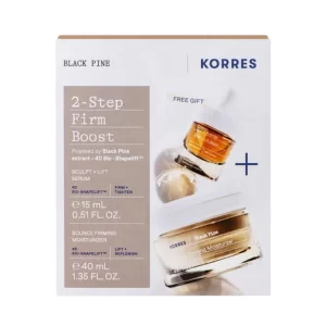 Korres &Beta;lack Pine Bounce Firming Moisturizer 40ml + GIFT Sculpt + Lift Serum 15ml