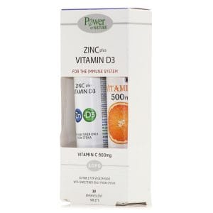 Power Of Nature Zinc Plus Vitamin D3 +Vitamin C 500