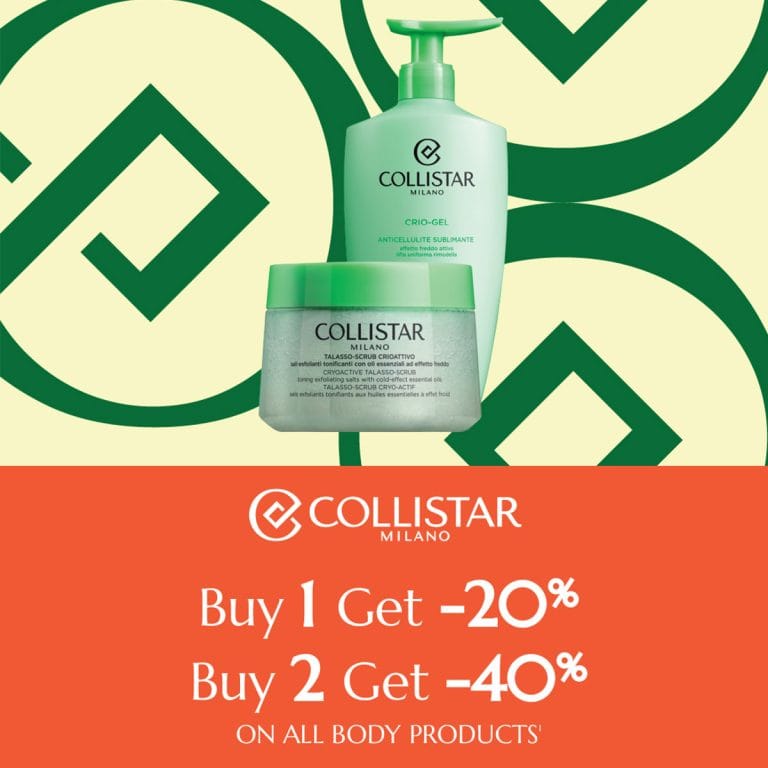 Collistar May Offer Buy 1 Get 20% off Buy 2 Get 40% off